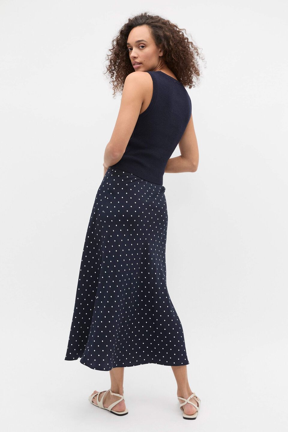 Textured Cotton Knit Top  Twilight Blue