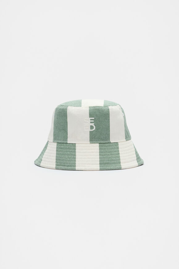 Wide Stripe Bucket Hat  Cactus  hi-res