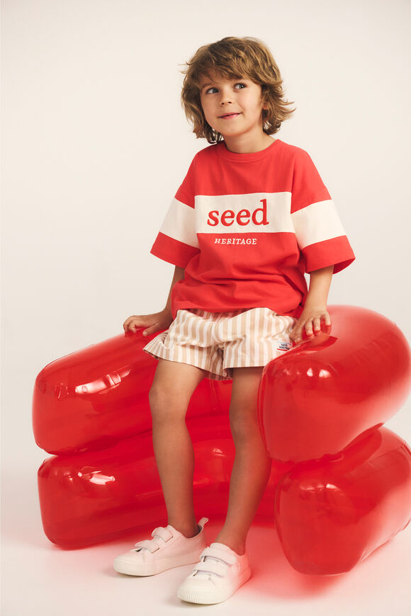 Core Relaxed Logo Tee  Strawberry Red  hi-res