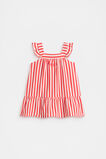 Stripe Logo Dress  Strawberry Red  hi-res