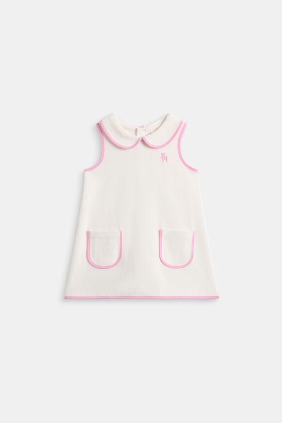 Contrast Bind Dress  Classic Cream  hi-res