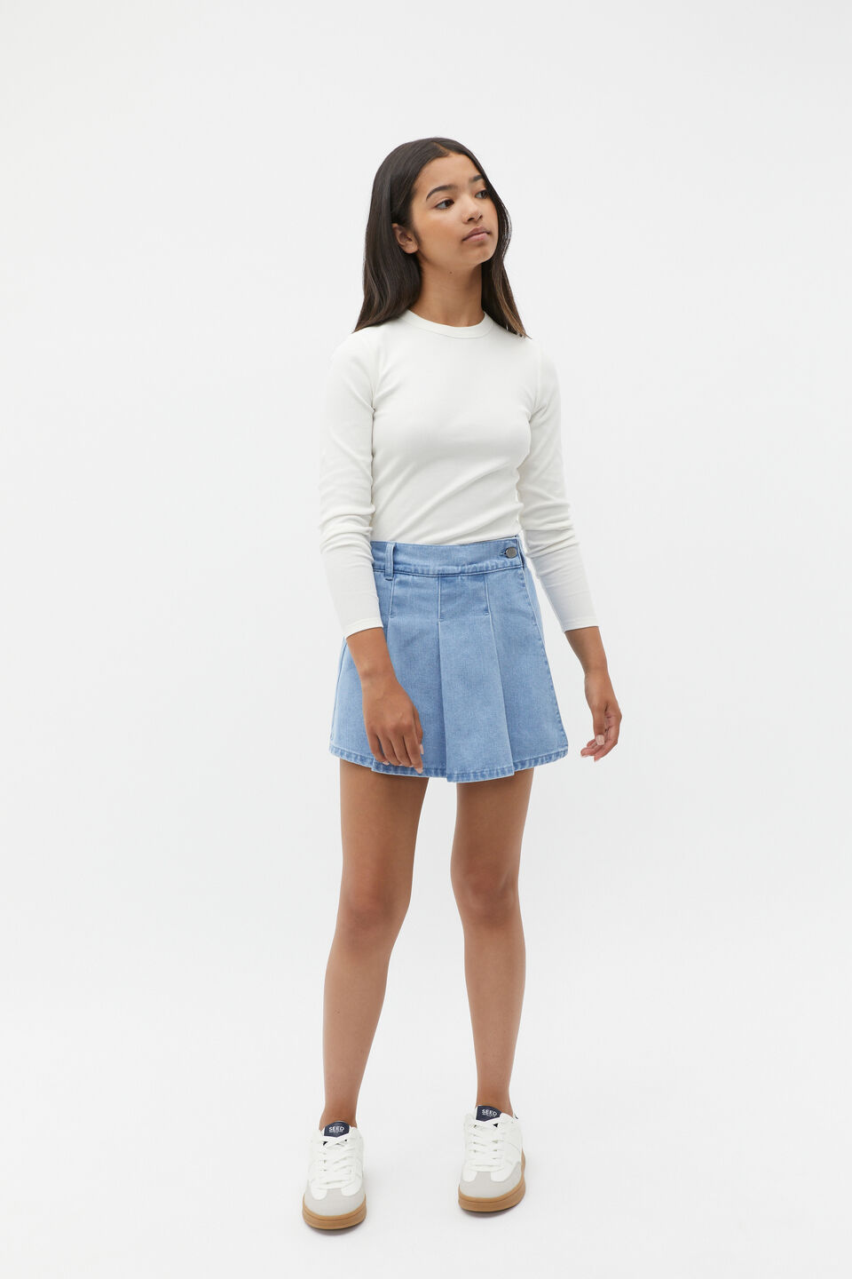 Core Rib Tee  Light Cream