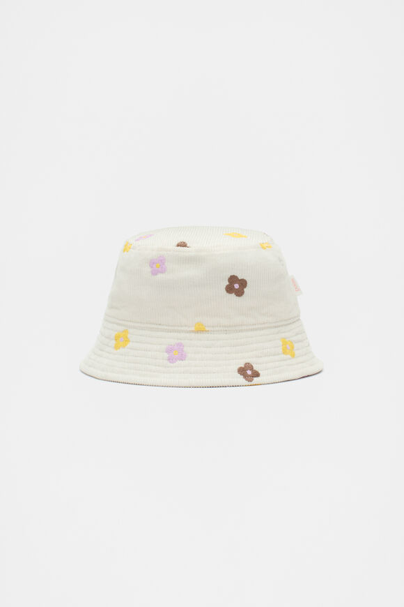 Mini Embroidered Bucket Hat  Classic Cream  hi-res