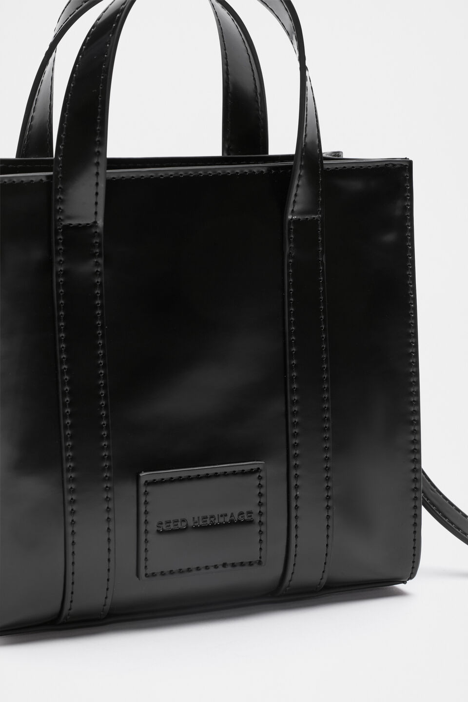 Coated Carry All Mini Tote  Black