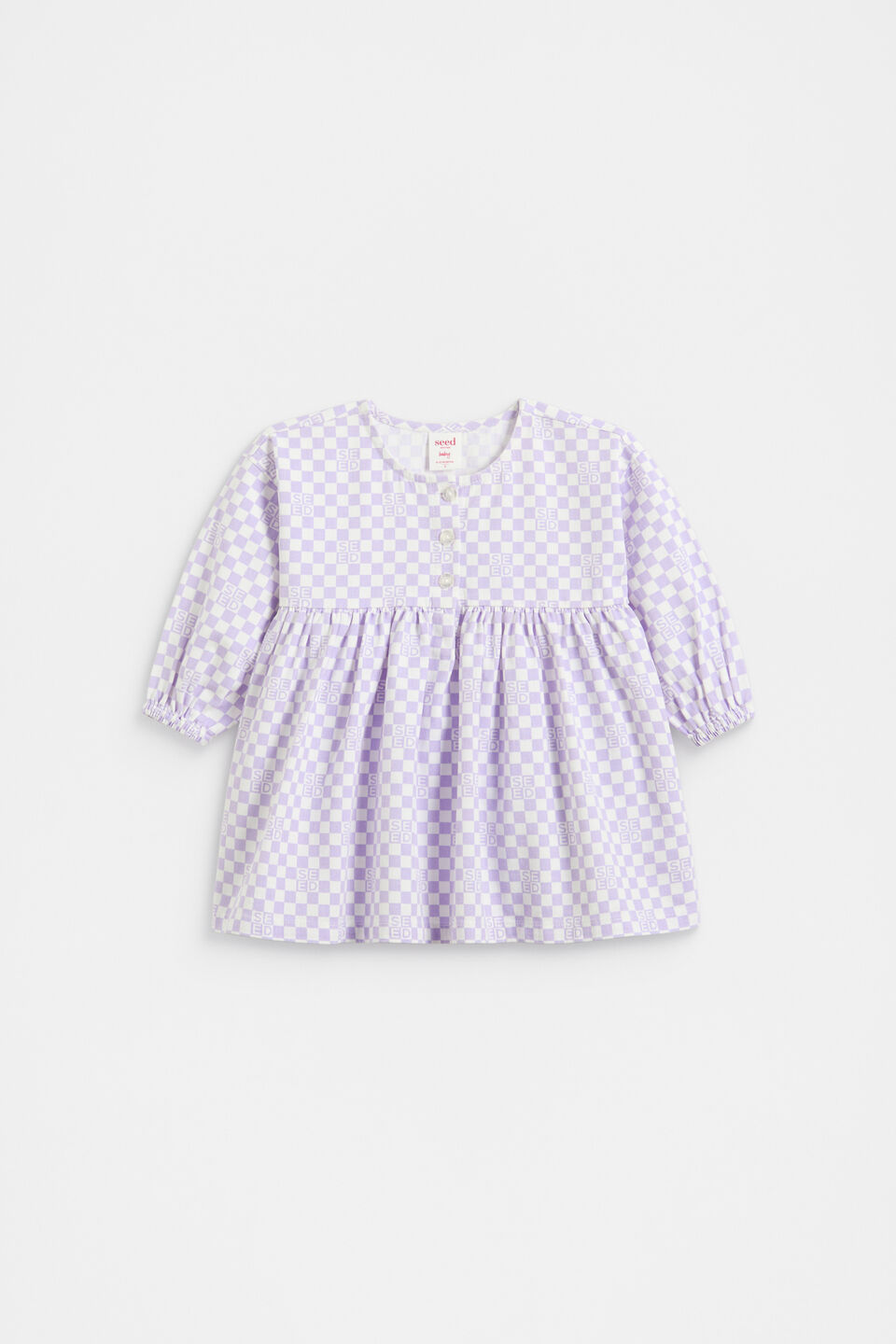 Button Denim Dress  Lavender