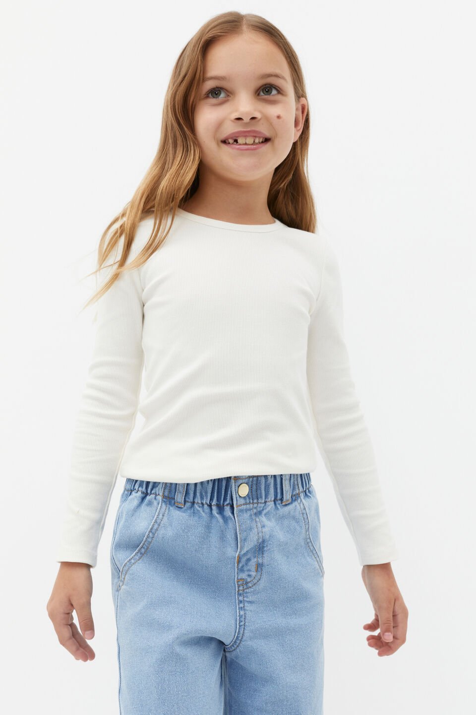 Core Rib Tee  Classic Cream