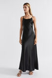 Satin Maxi Slip Dress  Black  hi-res