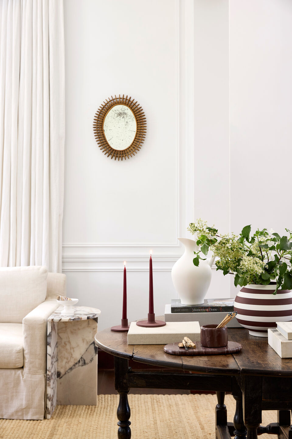 Candle Holder  Claret