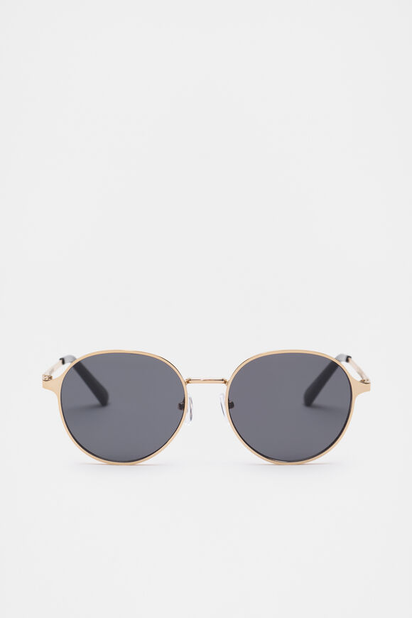 Becca Round Metal Sunglasses  Gold  hi-res