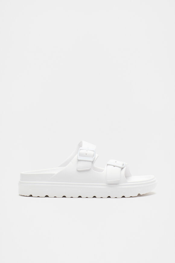 Moulded Double Buckle Slide  White  hi-res
