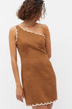 Scallop One Shoulder Mini Dress  Cinnamon Spice  hi-res