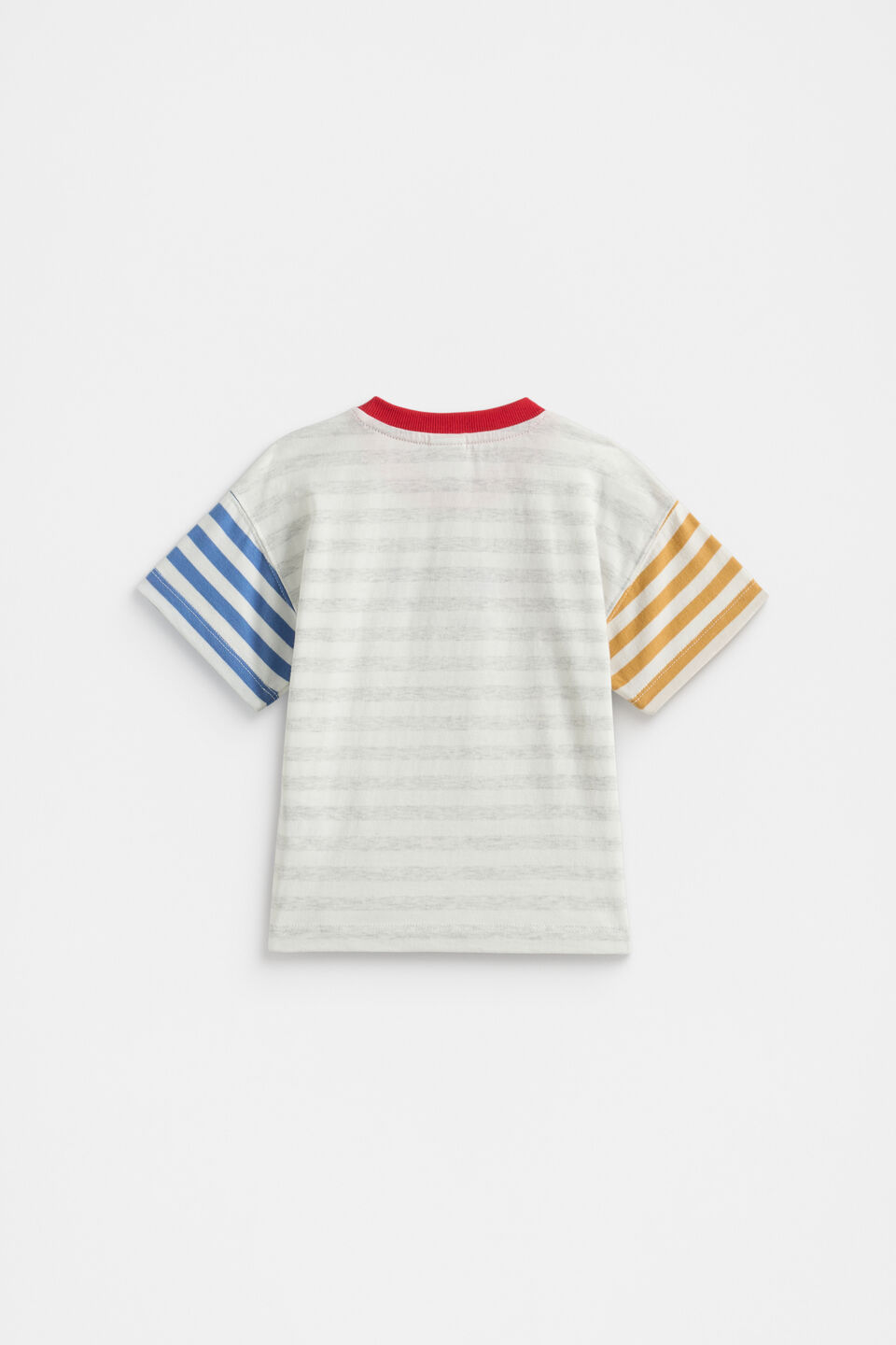 Stripe Core Logo Tee  Light Grey Marle