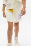 Flower Cable Skirt  Classic Cream  hi-res