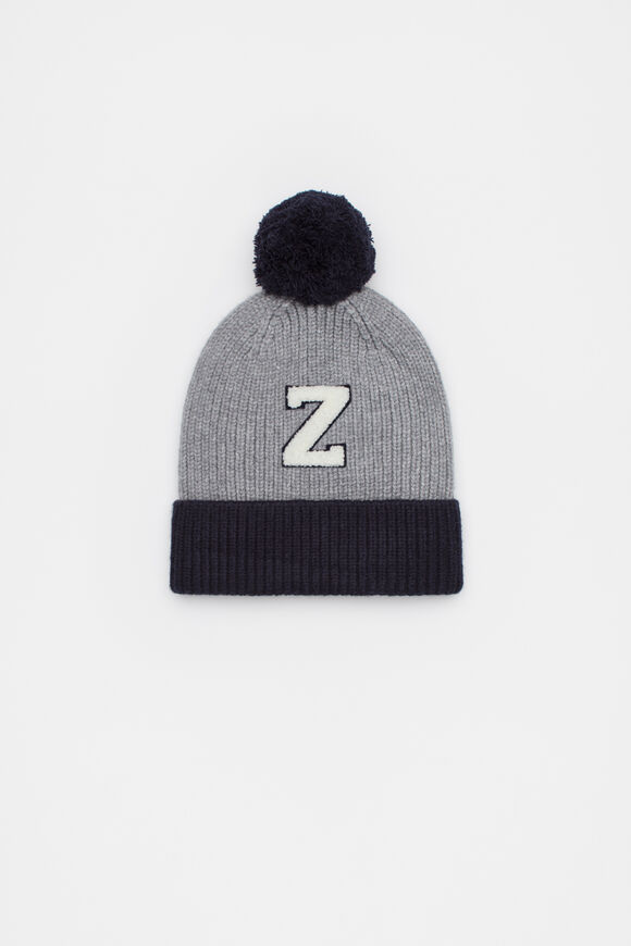 Colourblock Initial Beanie  Z  hi-res