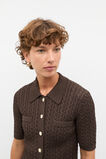 Crepe Knit Cable Cardigan  Dark Espresso  hi-res