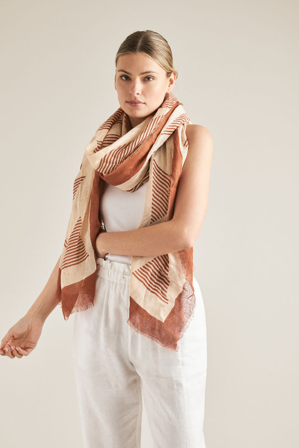 Stripe Geo Scarf  