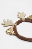 Sequin Fur Reindeer Headband  Multi  hi-res