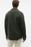 Pique Knit Overshirt  Dark Khaki  hi-res