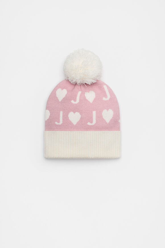 Heart Initial Beanie  J  hi-res