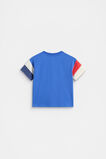 Panelled Retro Logo Tee  Azure Blue  hi-res
