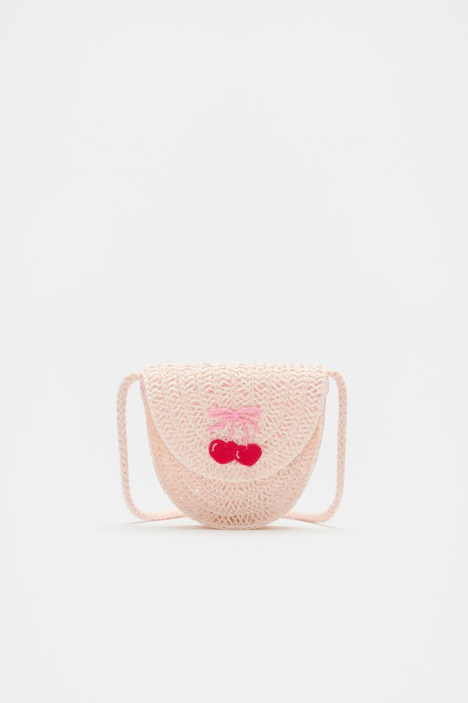 Mini Straw Cherry Bag  Cherry Blossom