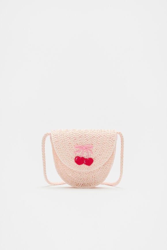 Mini Straw Cherry Bag  Cherry Blossom  hi-res