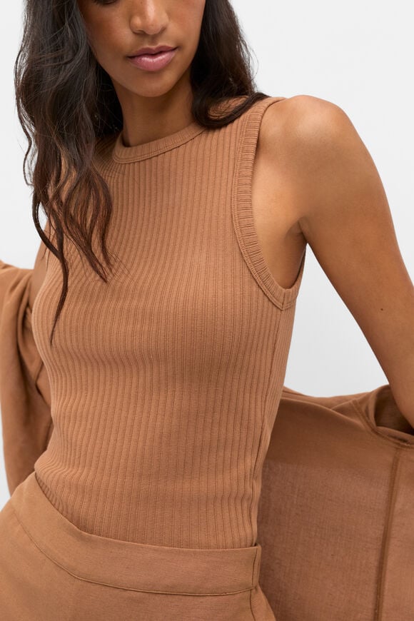 Cotton Rib Tank  Copper  hi-res