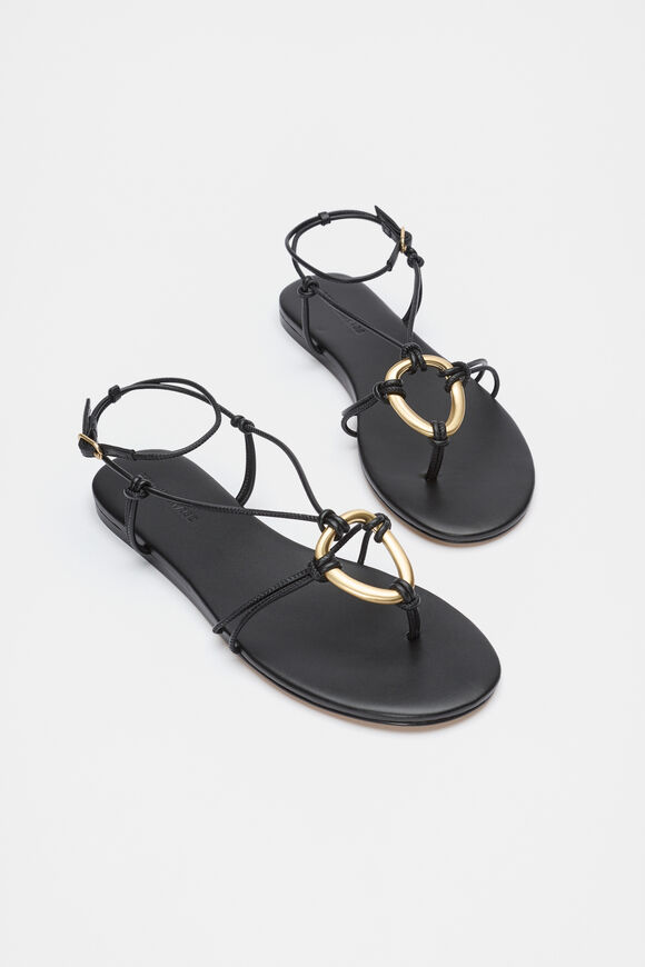 Etta Ring Detail Sandal  Black  hi-res