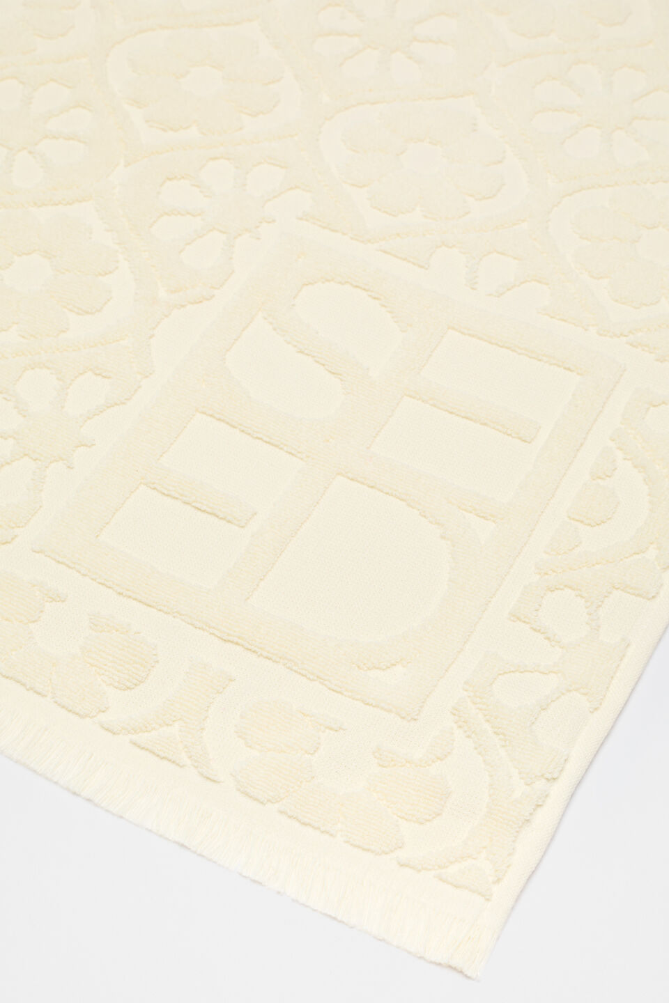 Flower Beach Towel  Buttercream