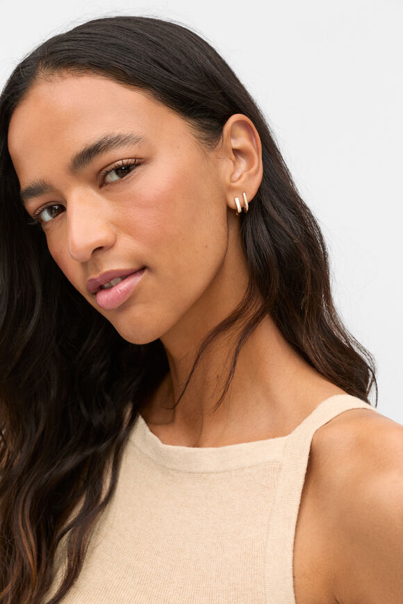 Rounded Earring Set  Gold  hi-res