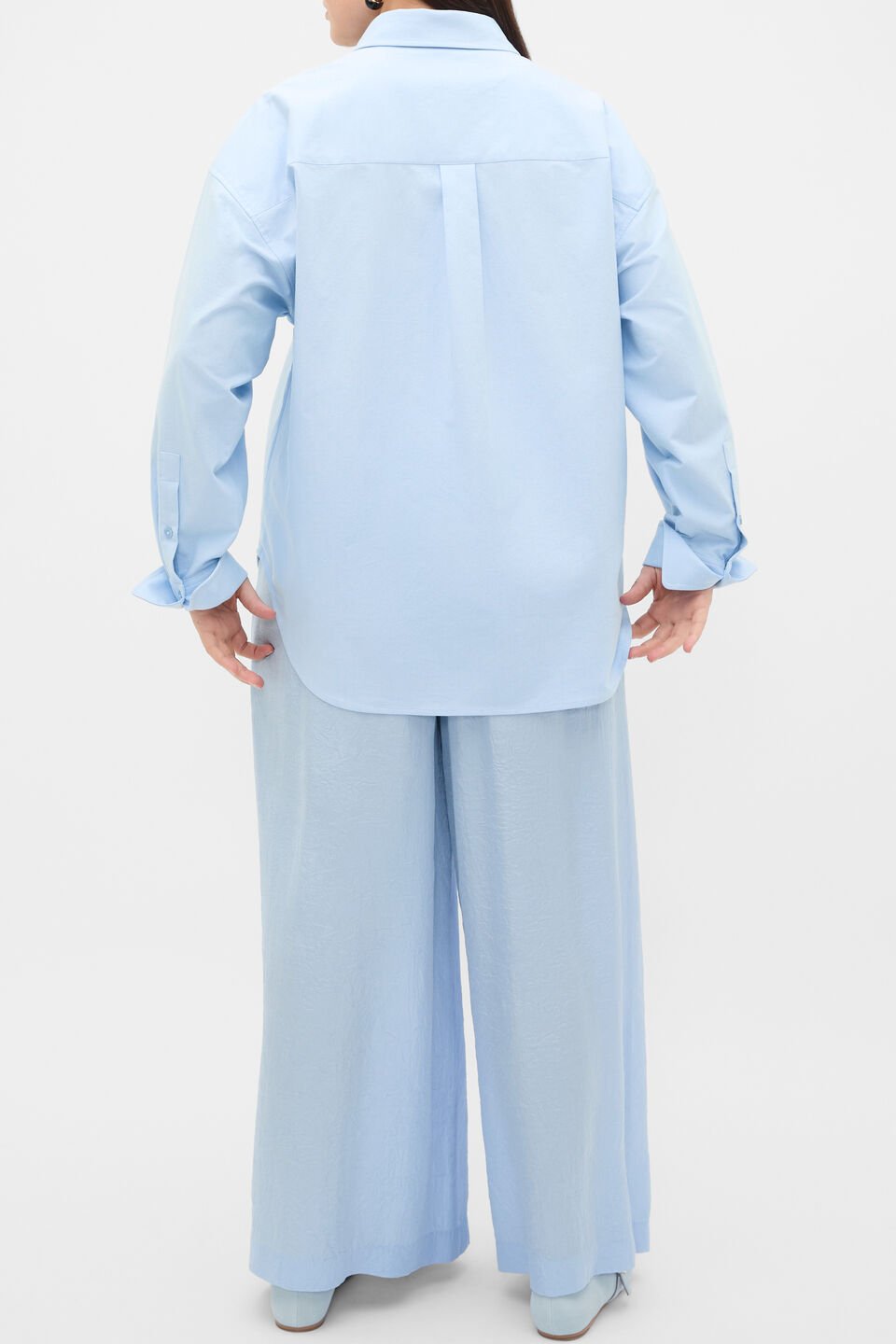 Cotton Relaxed Shirt  Arctic Blue