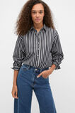 Stripe Cotton Oversized Shirt  Twilight Blue Stripe  hi-res