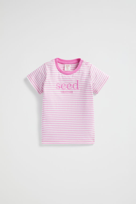 Core Logo Tee  Lily Stripe  hi-res