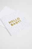 Large Bears Hello Baby Card  Multi  hi-res