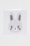 Small Bunny Card  Grey  hi-res