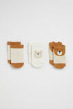 Bear Sock 3 Pack  Nutmeg  hi-res