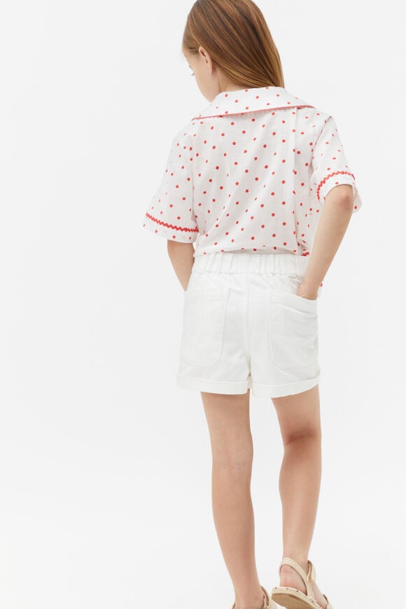 Denim Button Short  Canvas  hi-res