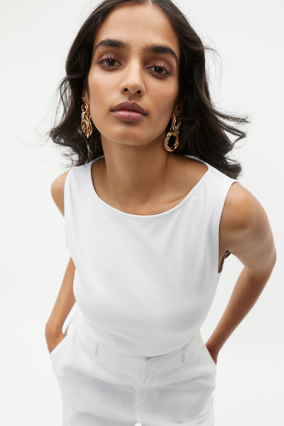 Bateau Classic Tank  Whisper White