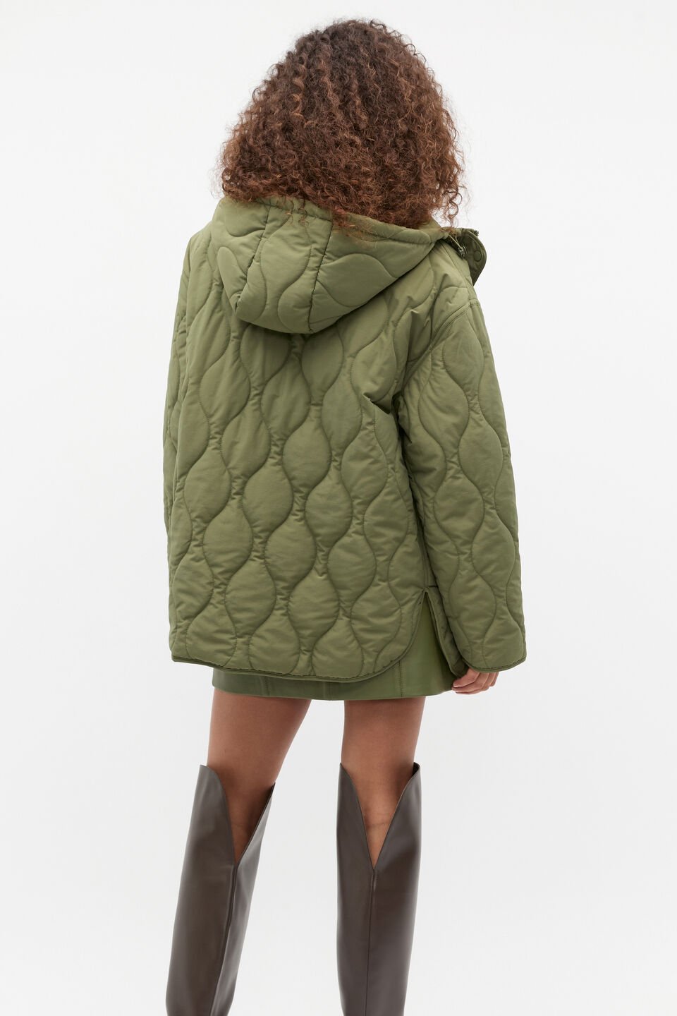 Boxy Quilted Jacket  Rainforest