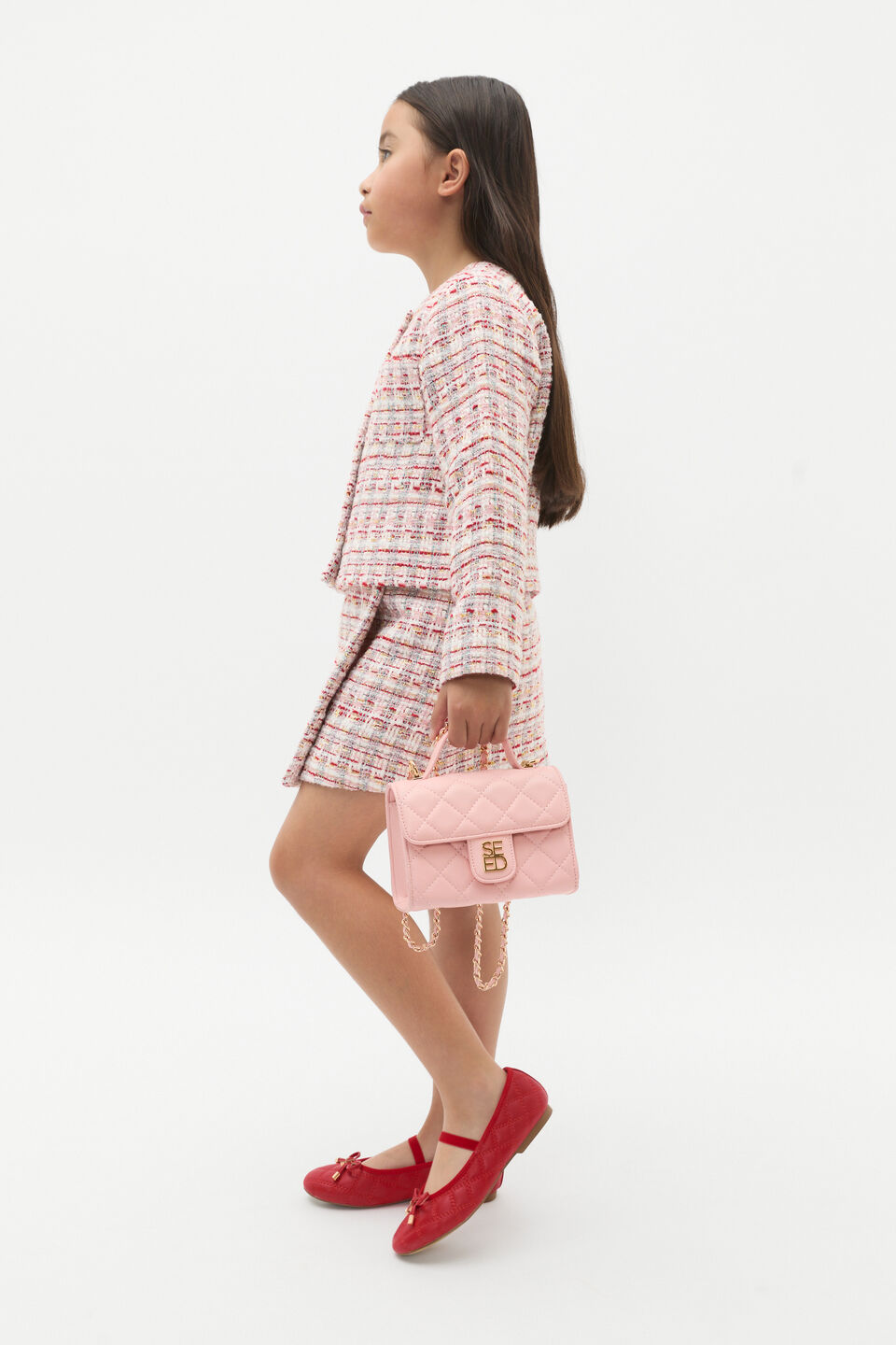 Quilted Top Handle  Rose Petal