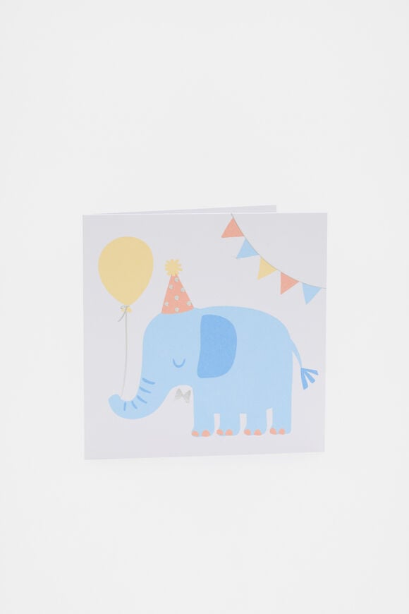 Party Elephant Card  Multi  hi-res
