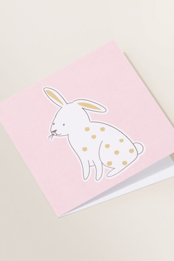 Small Spot Bunny Card  Multi  hi-res