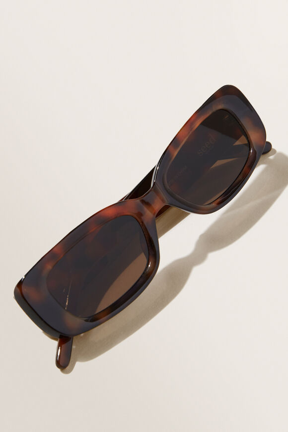 Rectangle Sunglasses  Tort  hi-res