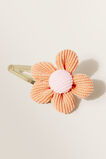 Corduroy Flower Clip  Apricot  hi-res
