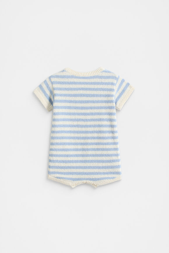 Snail Knit Romper  Baby Blue  hi-res
