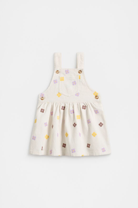 Embroidered Cord Pinafore  Classic Cream  hi-res