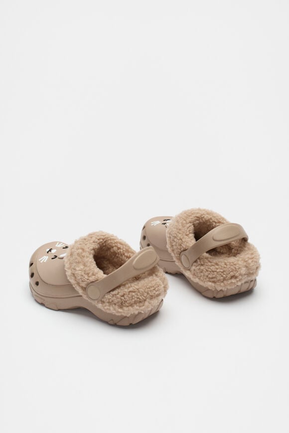 Bunny Fur Lined Clog  Chocolate Shake  hi-res