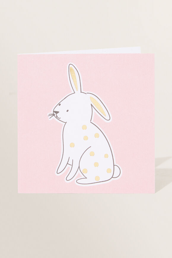 Small Spot Bunny Card  Multi  hi-res