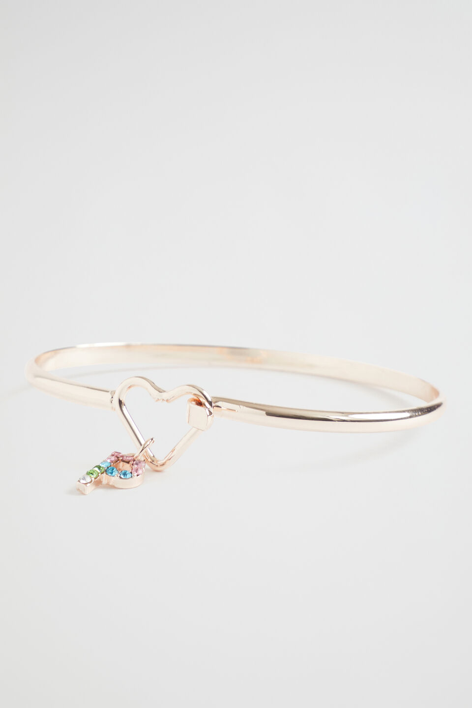 Rainbow Diamante Initial Bangle  P