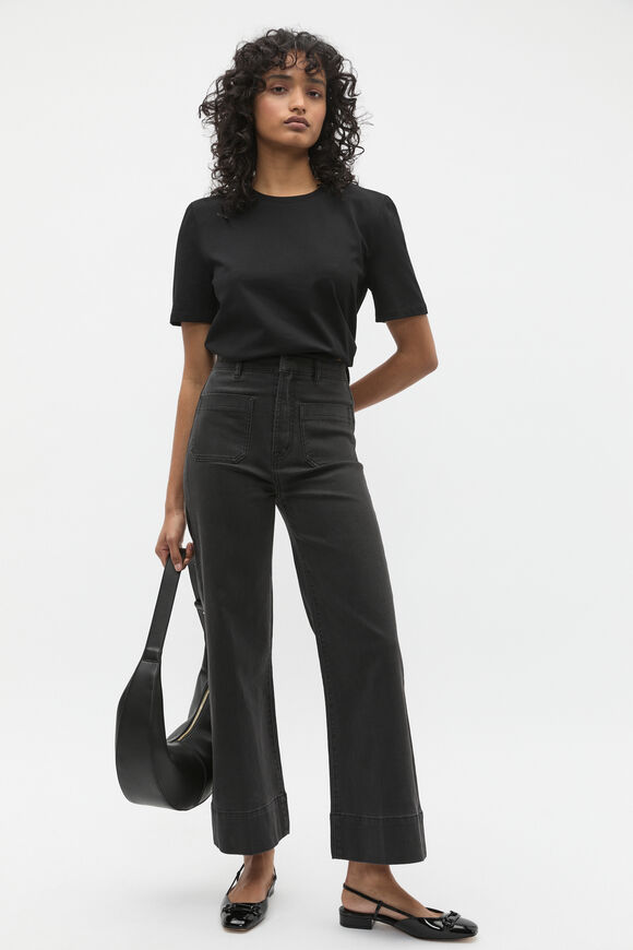 Core Wide Leg Pocket Jean  Charcoal Wash  hi-res